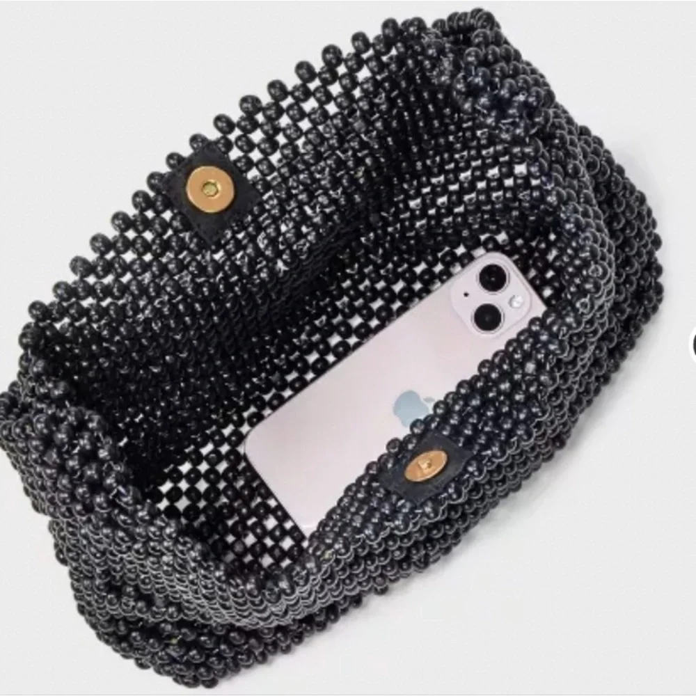 Beaded Shoulder Bag - A New Day™ Black - Picture 2 of 4